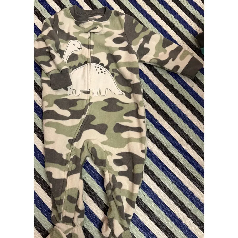 Carter’s Set Of 2 Baby Boys Cozy Fleece Zip-Up Sleep & Play 6 Mo